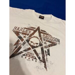Harley Davidson Skull Star T Shirt Men's 3XL White Summit Lindon Utah Graphic T